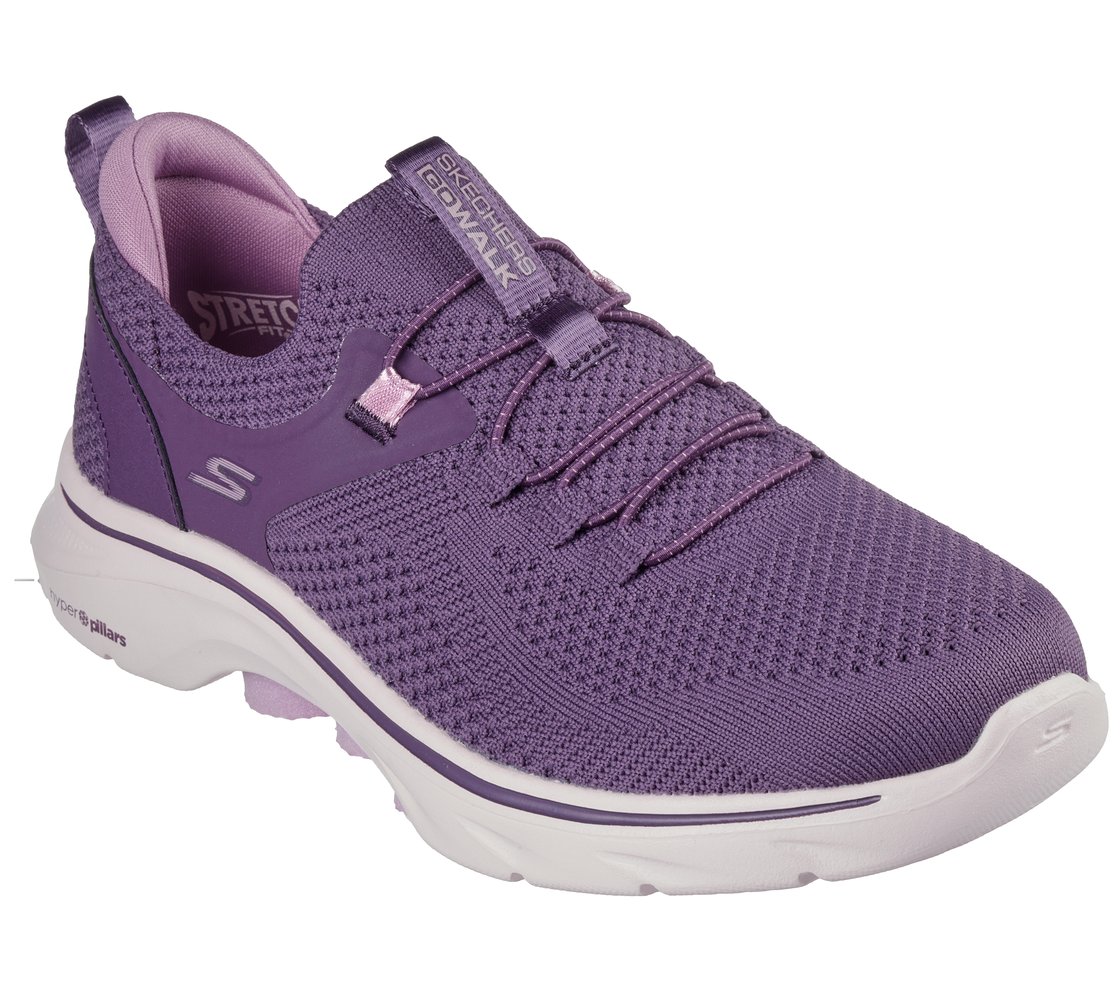 GO WALK 7 - ABIE, PLUM Footwear Right View