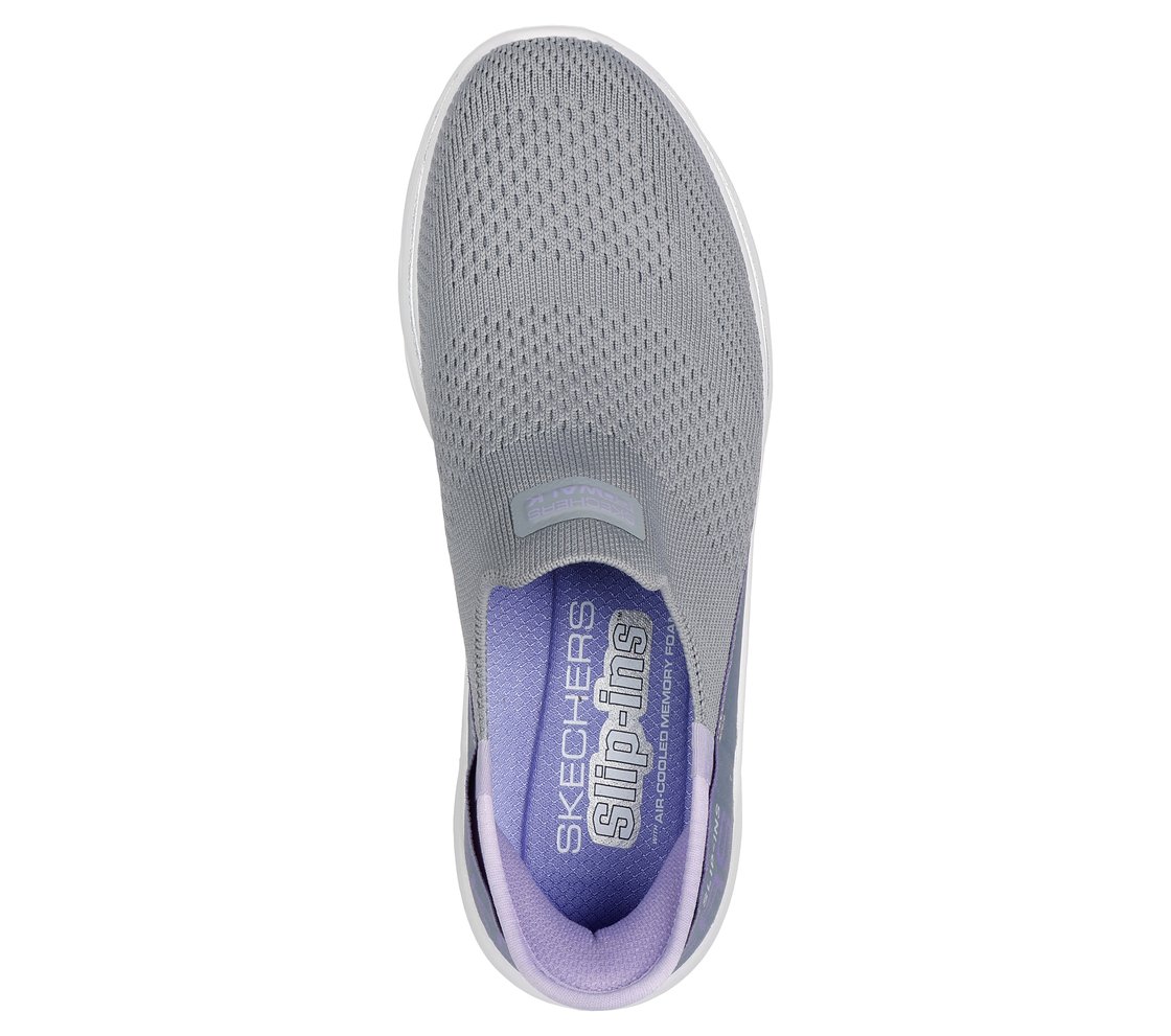 GO WALK 7 - MIA, GREY/LAVENDER Footwear Top View