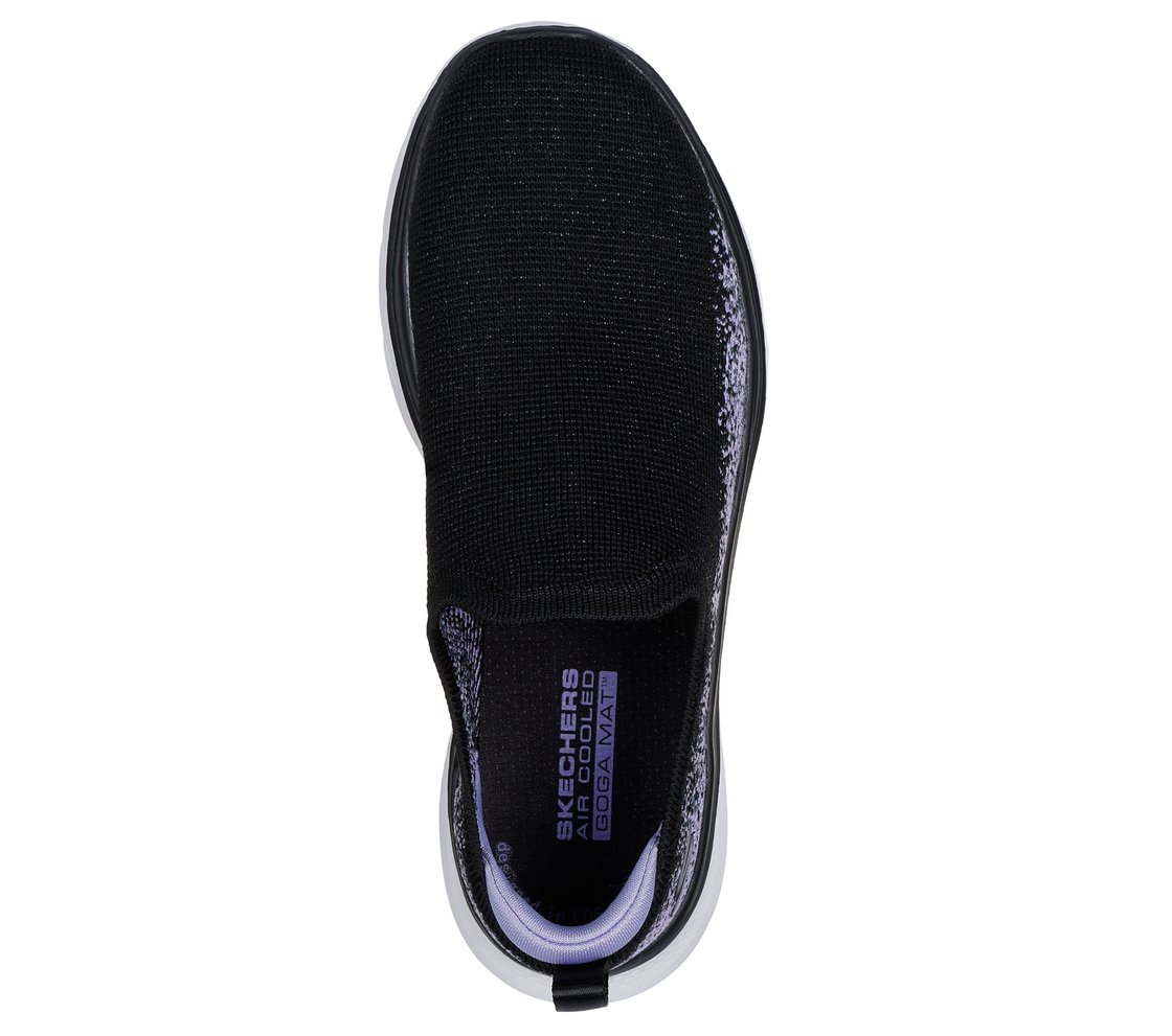 GO WALK 7, BLACK/LAVENDER Footwear Top View