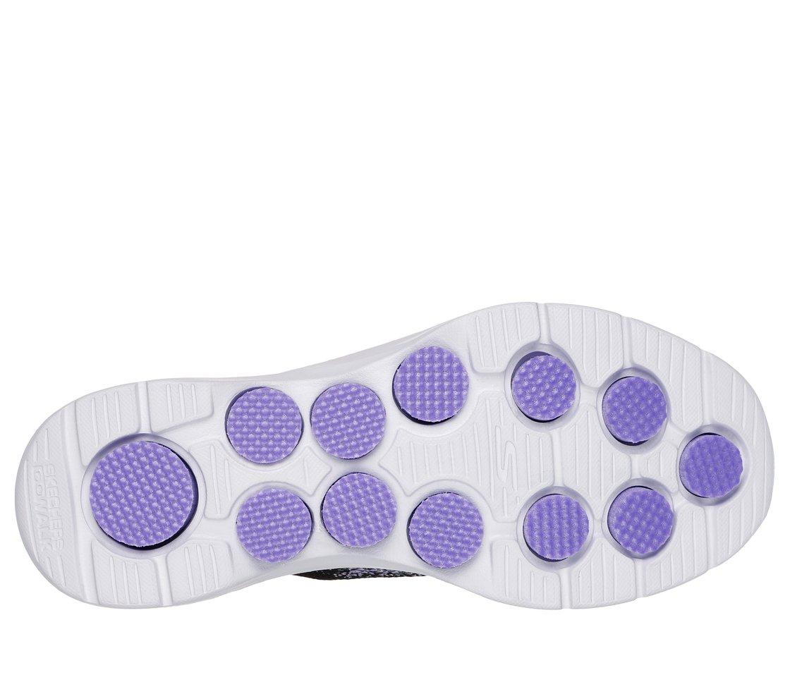GO WALK 7, BLACK/LAVENDER Footwear Bottom View