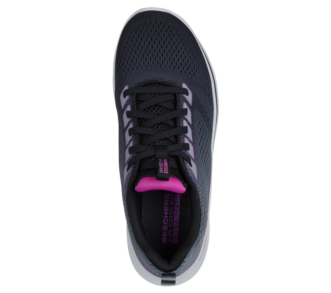 GO WALK 7 - HAILEY, BLACK/PURPLE Footwear Top View