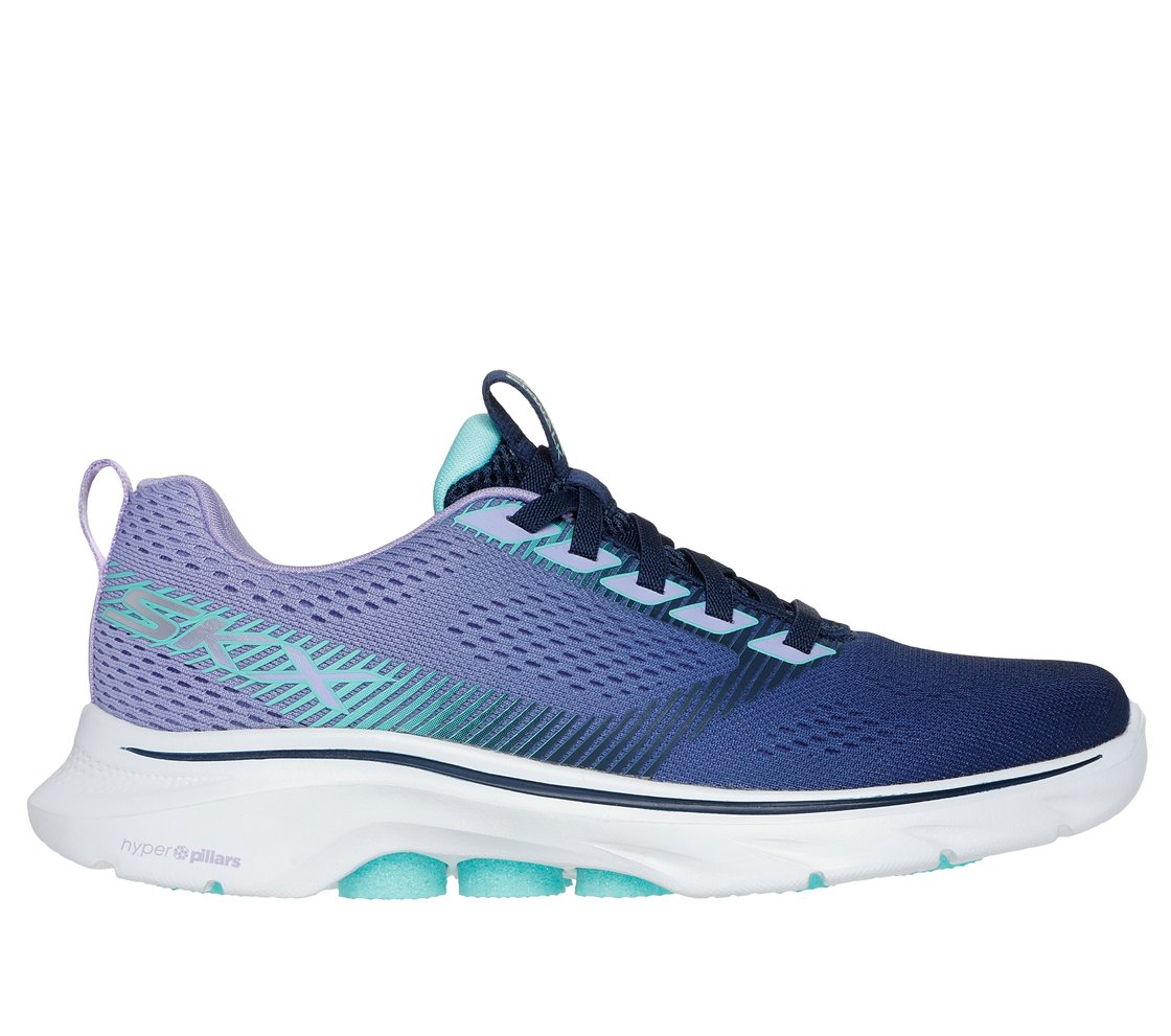GO WALK 7, NAVY/MULTI Footwear Lateral View