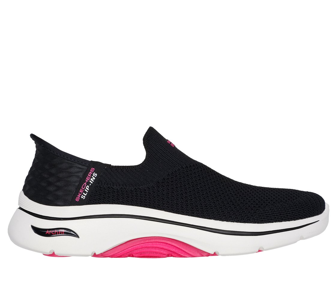 GO WALK ARCH FIT 2.0 - VAL, BLACK/HOT PINK Footwear Lateral View