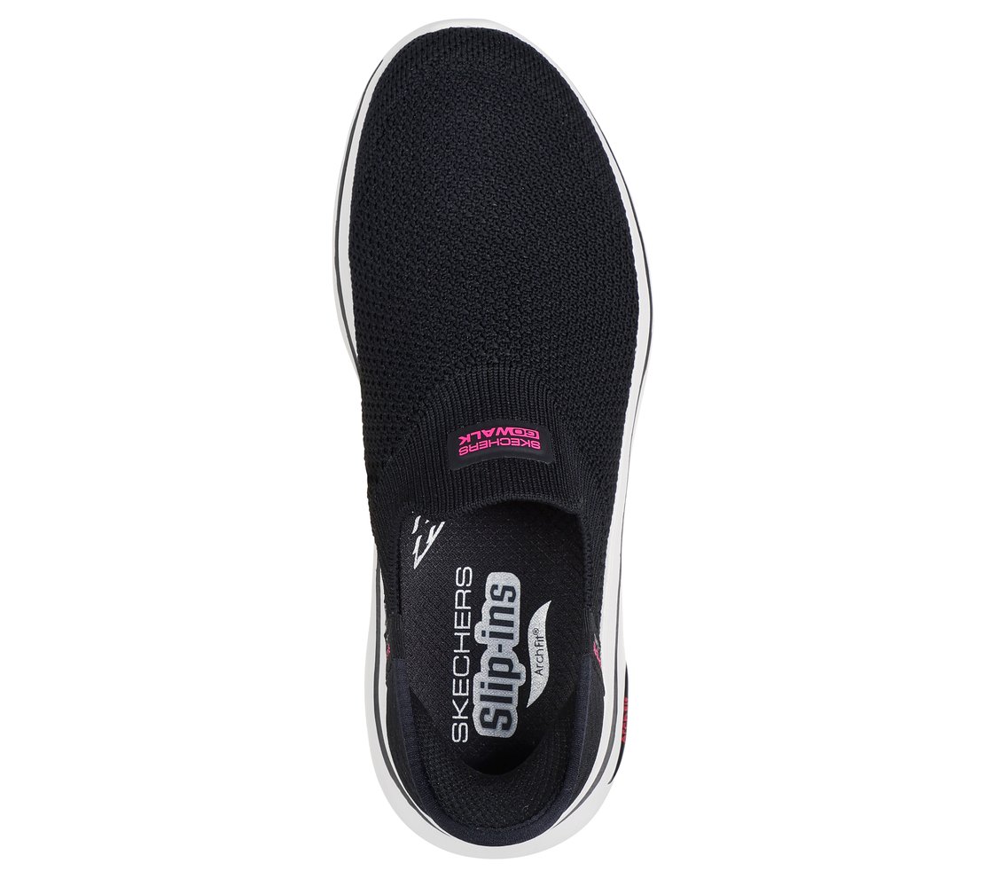 GO WALK ARCH FIT 2.0 - VAL, BLACK/HOT PINK Footwear Top View