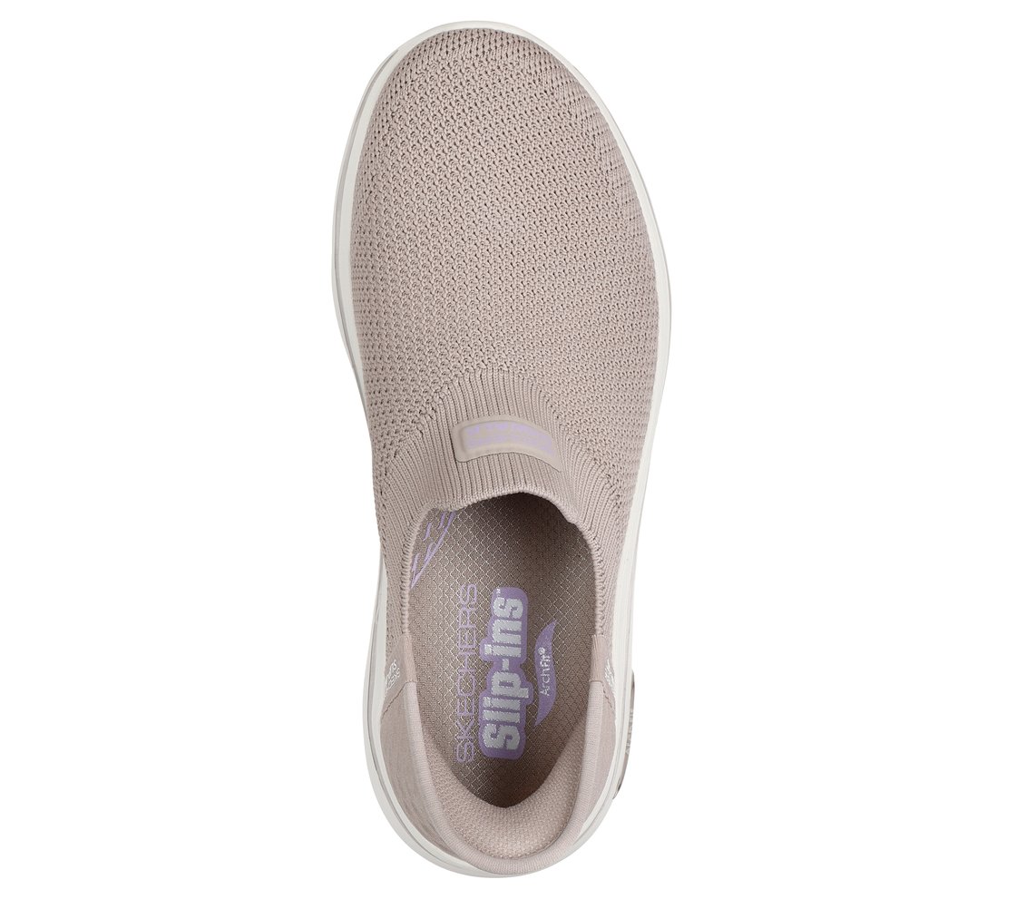 GO WALK ARCH FIT 2.0 - VAL, TAUPE/LAVENDER Footwear Top View