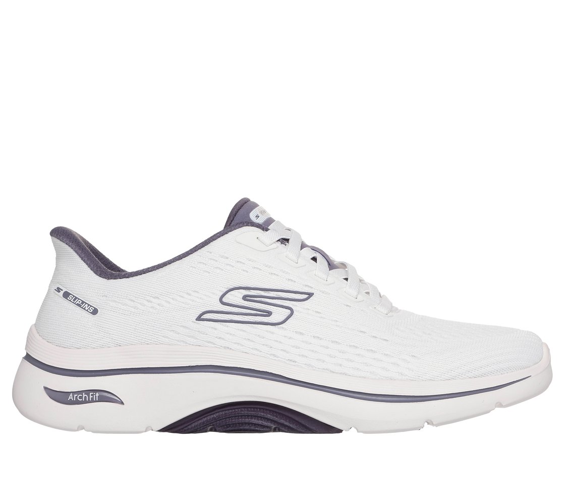 GO WALK ARCH FIT 2.0 - KATHY, WHT/PURPL Footwear Lateral View
