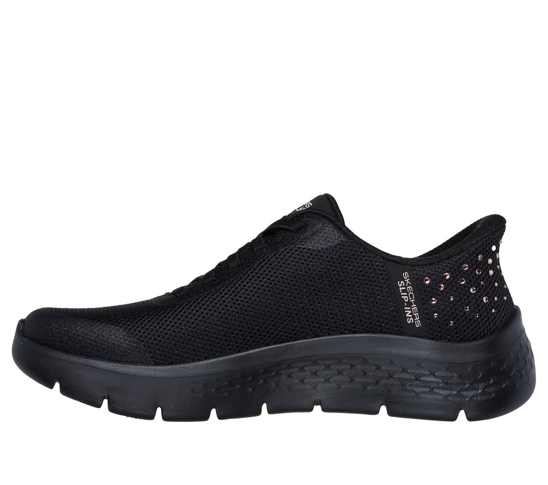 GO WALK FLEX - KRYSTA, BLACK/ROSE GOLD Footwear Left View