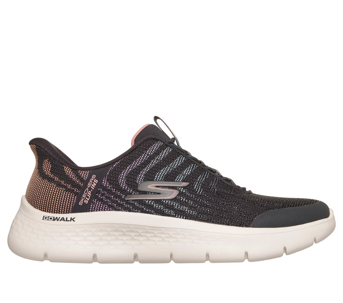 GO WALK FLEX - NOVA, BLACK/MULTI Footwear Lateral View
