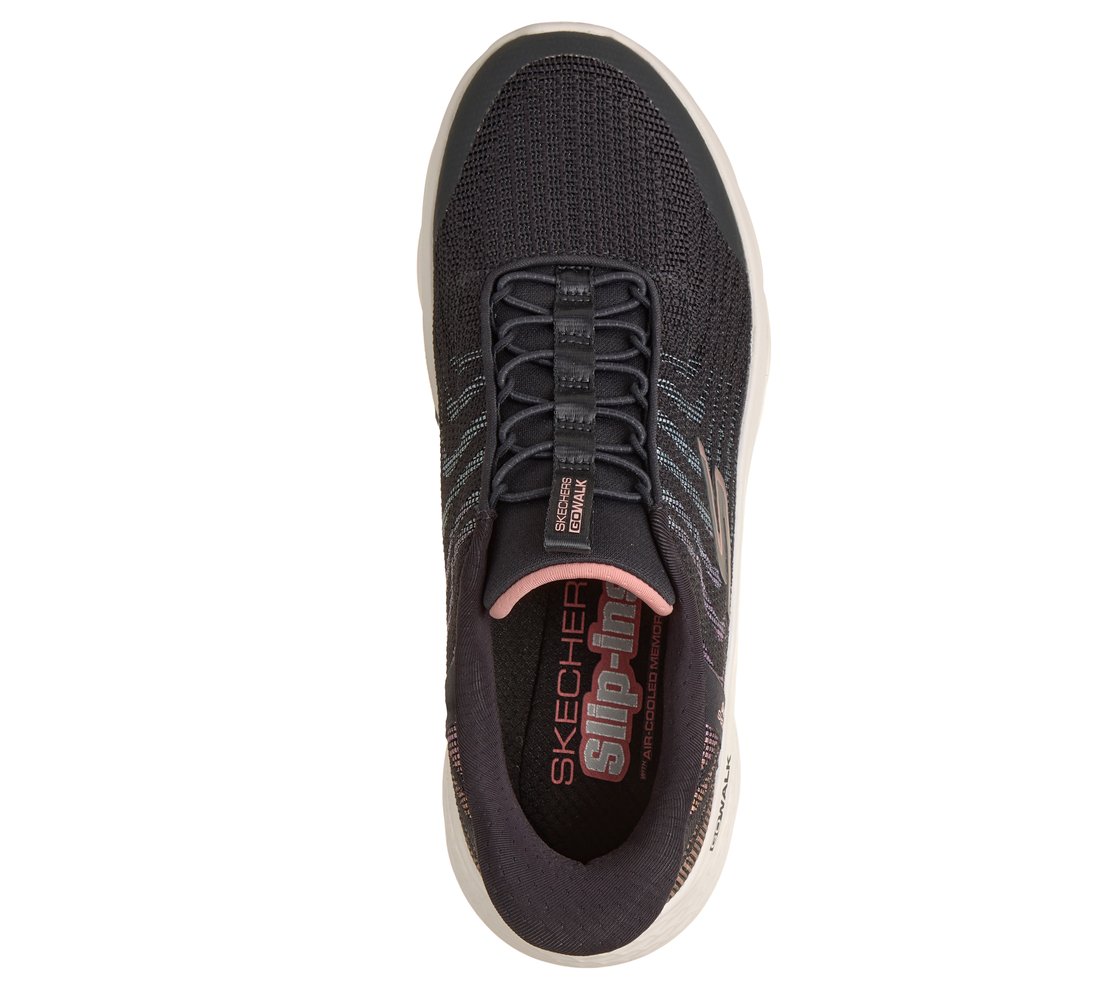 GO WALK FLEX - NOVA, BLACK/MULTI Footwear Top View