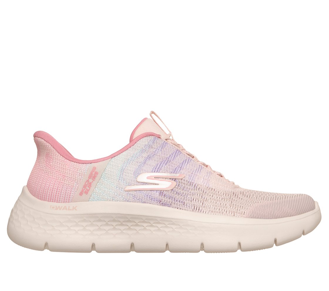 GO WALK FLEX - NOVA, PINK/MULTI Footwear Lateral View