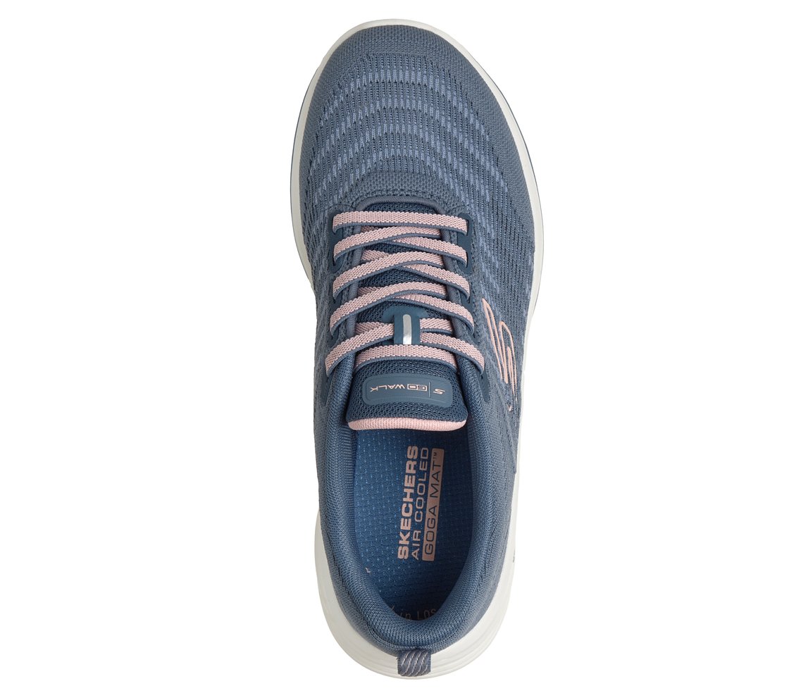 GO WALK 8 - BRITT, BLUE/PINK Footwear Top View