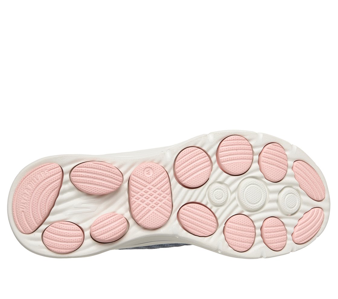 GO WALK 8 - BRITT, BLUE/PINK Footwear Bottom View