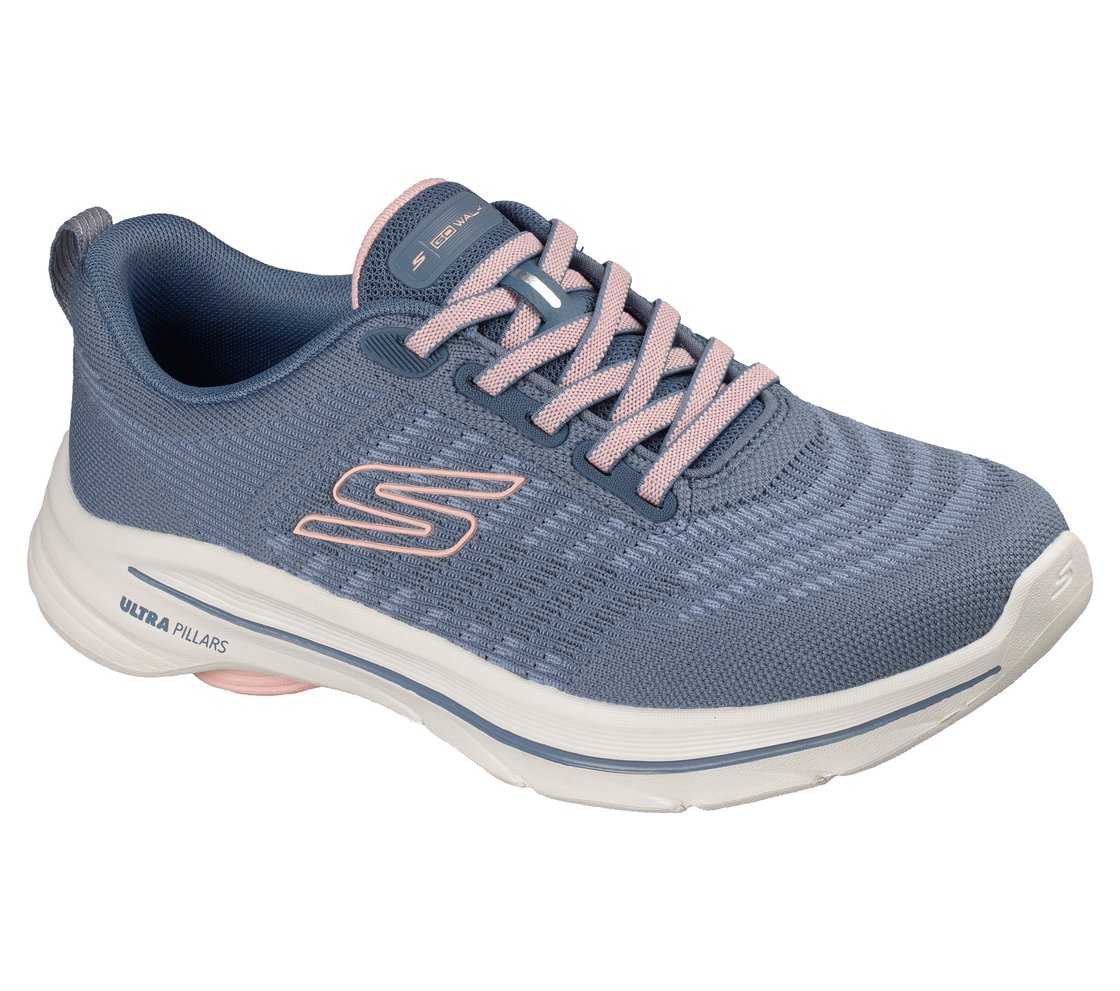 GO WALK 8 - BRITT, BLUE/PINK Footwear Right View