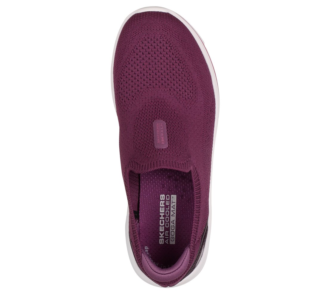 GO WALK 8 - ALEENA, BURGUNDY Footwear Top View