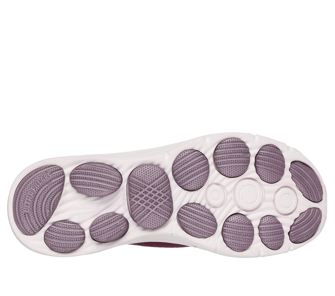 GO WALK 8 - ALEENA, BURGUNDY Footwear Bottom View