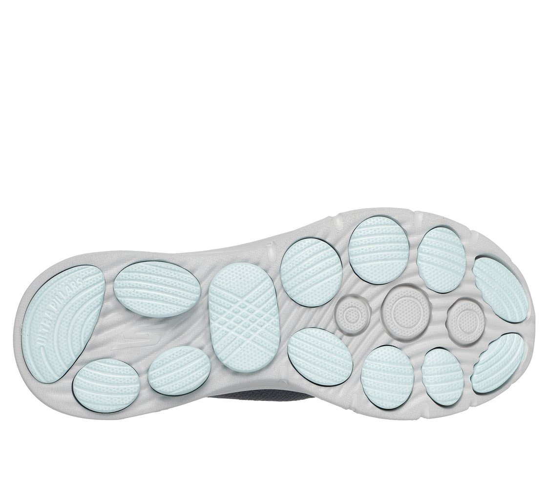 GO WALK 8 - ALEENA, CHAR/TURQ Footwear Bottom View