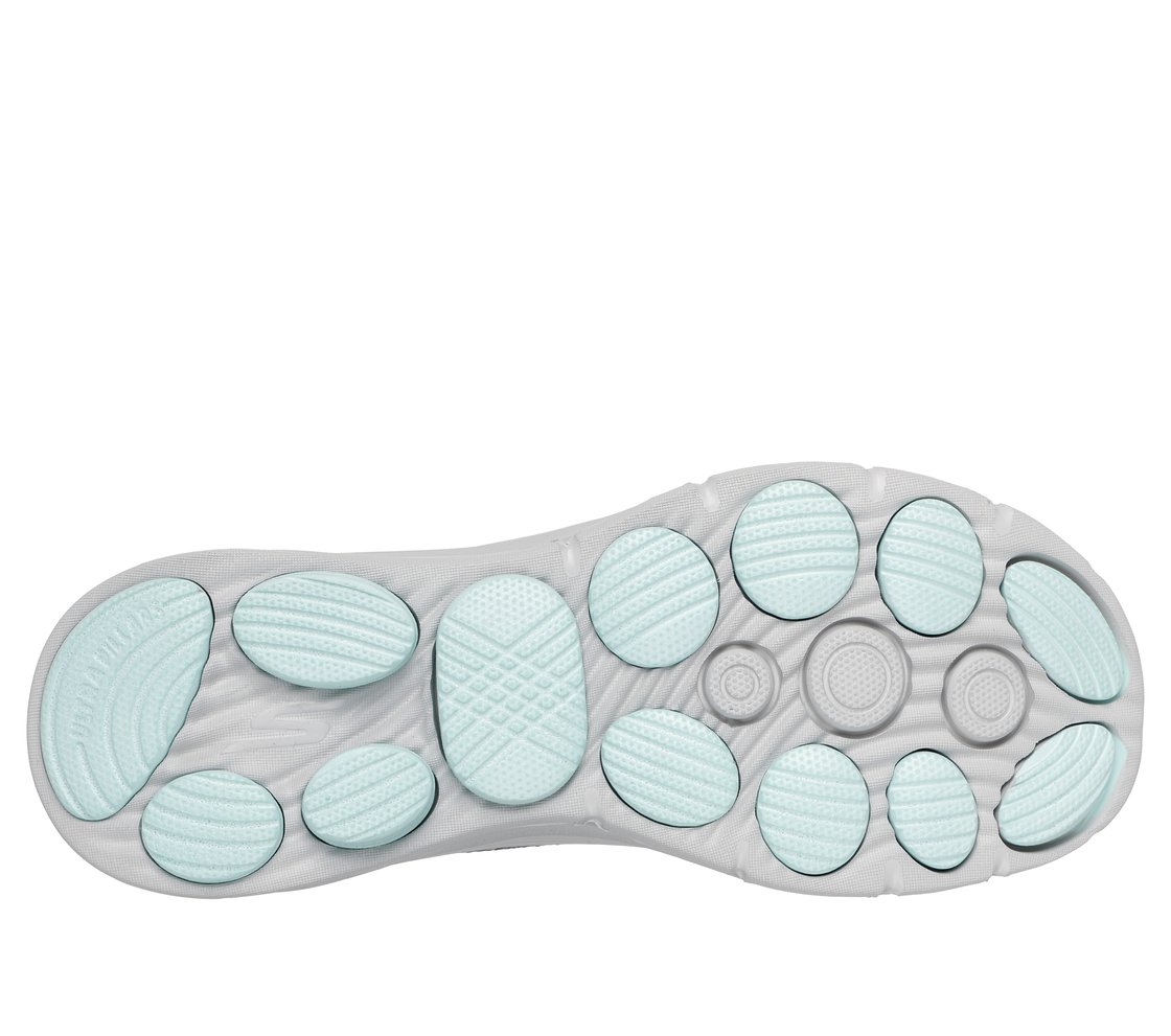 GO WALK 8 - NOVA, CHARCOAL/AQUA Footwear Bottom View