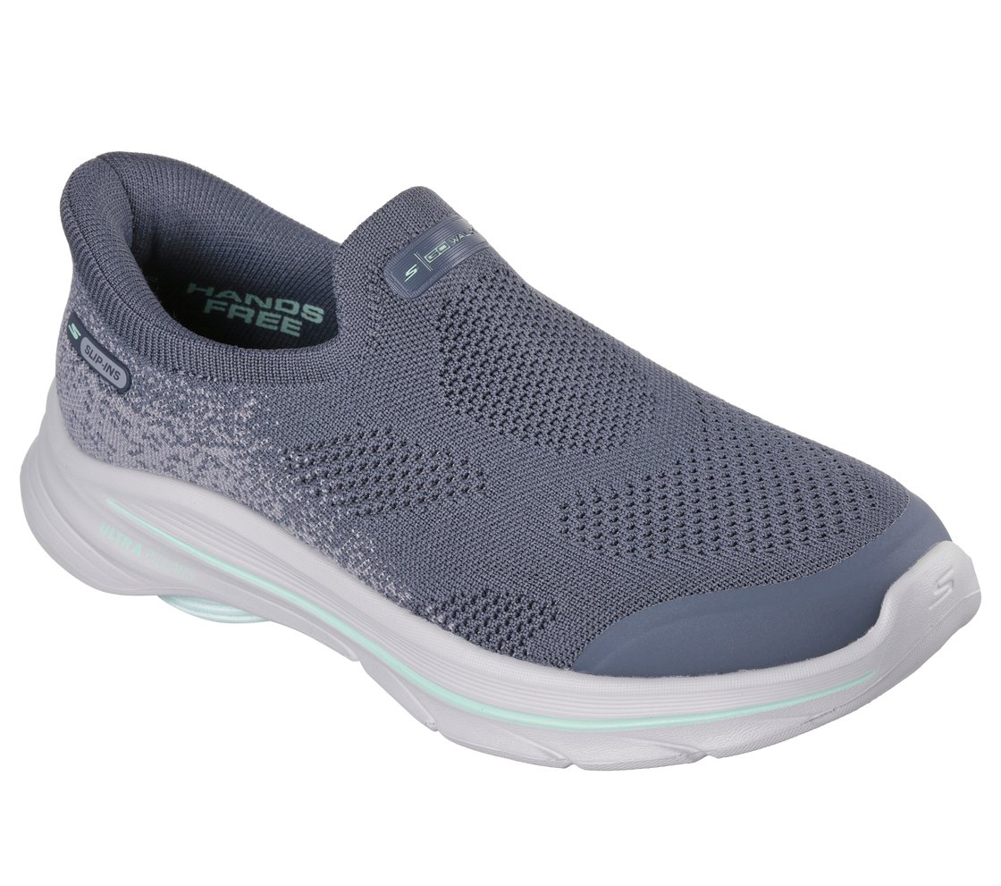 GO WALK 8 - NOVA, CHARCOAL/AQUA Footwear Right View