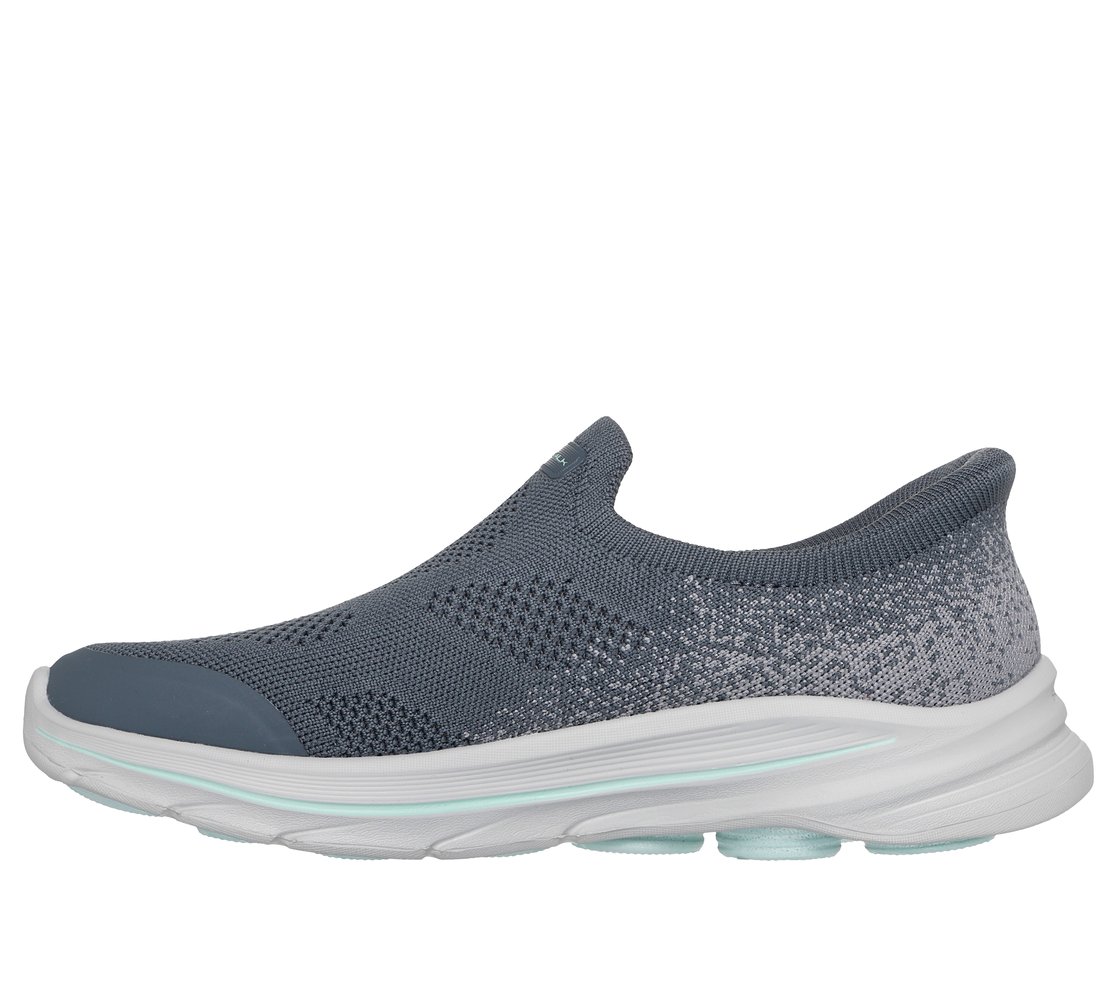GO WALK 8 - NOVA, CHARCOAL/AQUA Footwear Left View