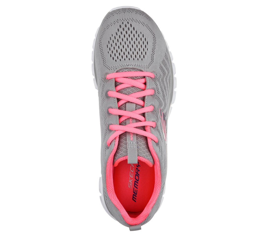 GRACEFUL-GET CONNECTED, GREY/CORAL Footwear Top View