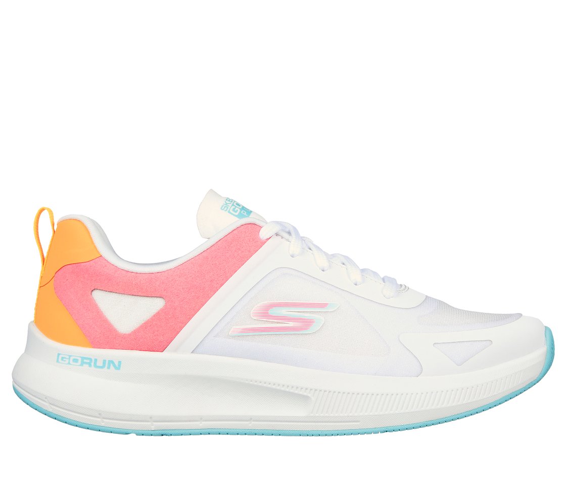 GO RUN PULSE - OPERATE, WHITE/HOT PINK Footwear Lateral View