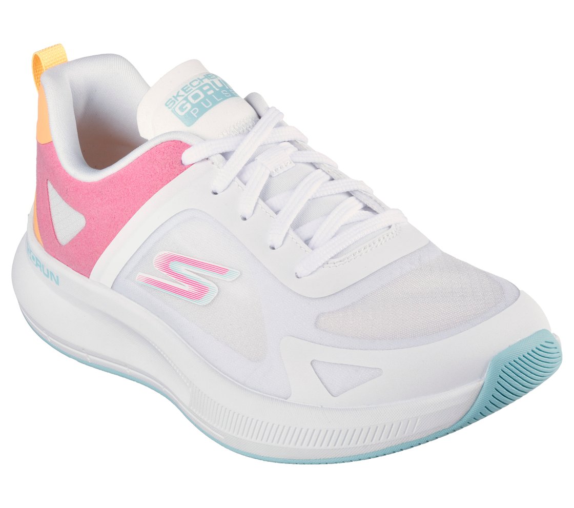 GO RUN PULSE - OPERATE, WHITE/HOT PINK Footwear Right View