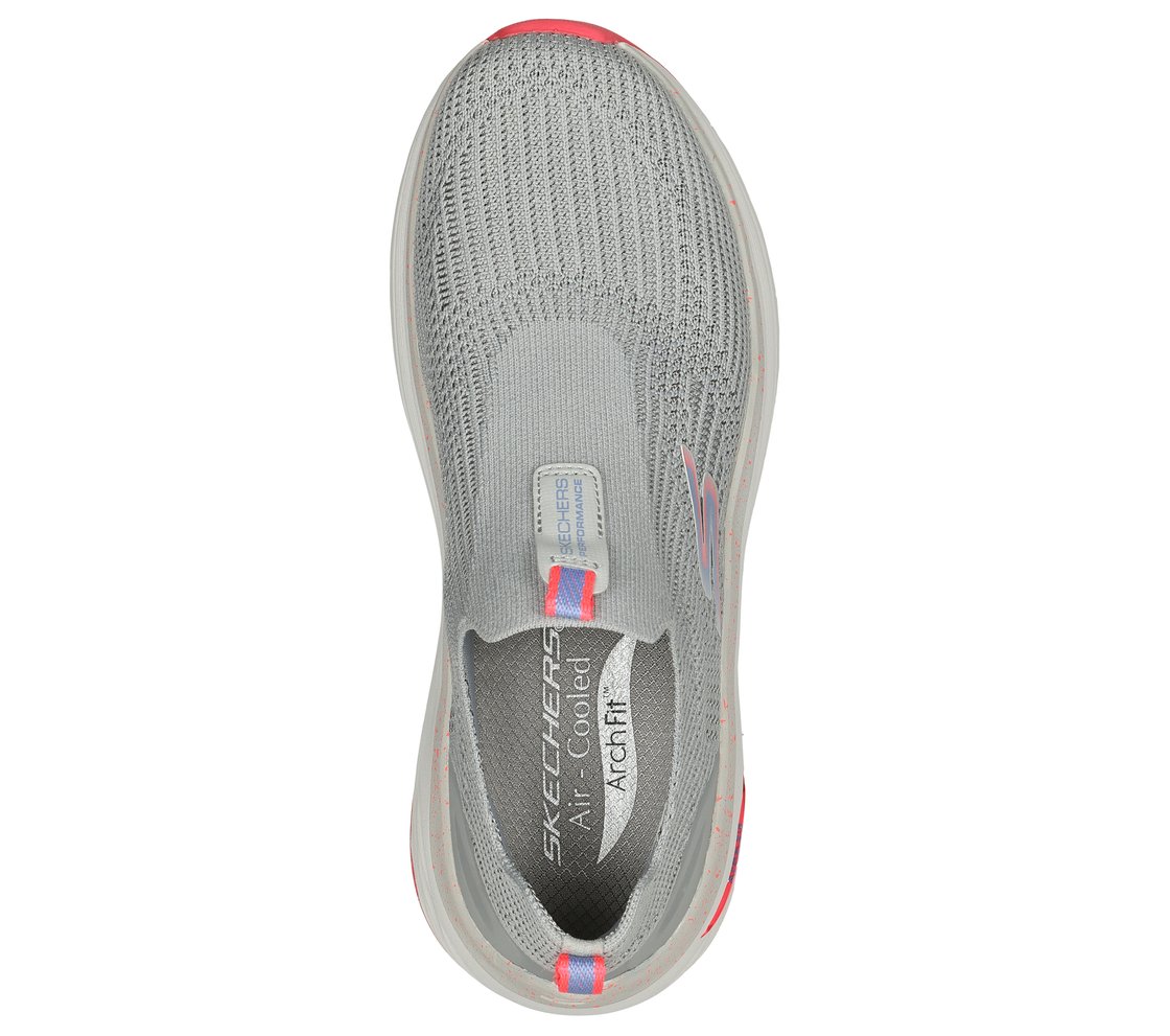 MAX CUSHIONING ARCH FIT - MYR, GREY/PINK Footwear Top View