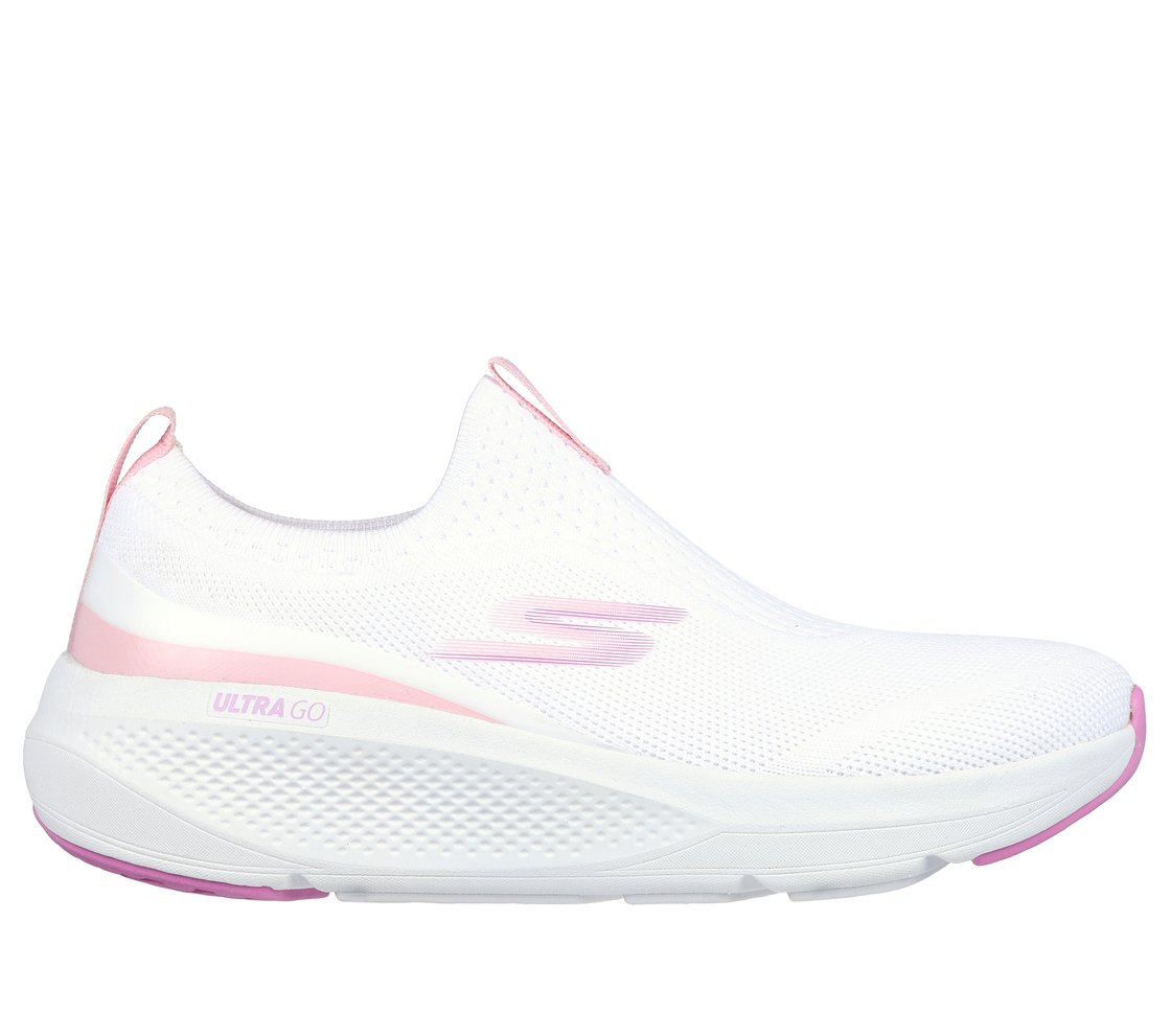 GO RUN ELEVATE - HOT STREAK, WHITE/PINK Footwear Lateral View