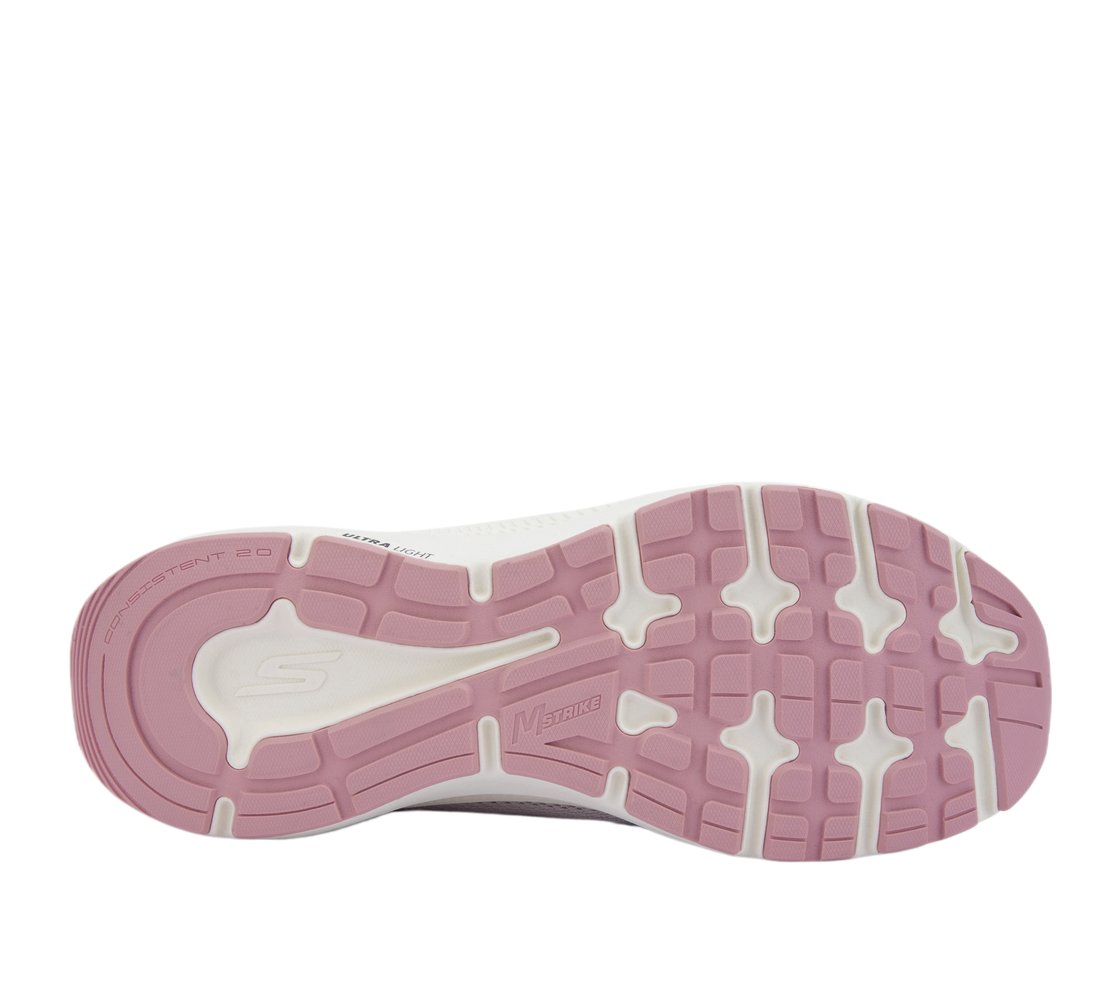 GO RUN CONSISTENT 2, GREY/PINK Footwear Bottom View
