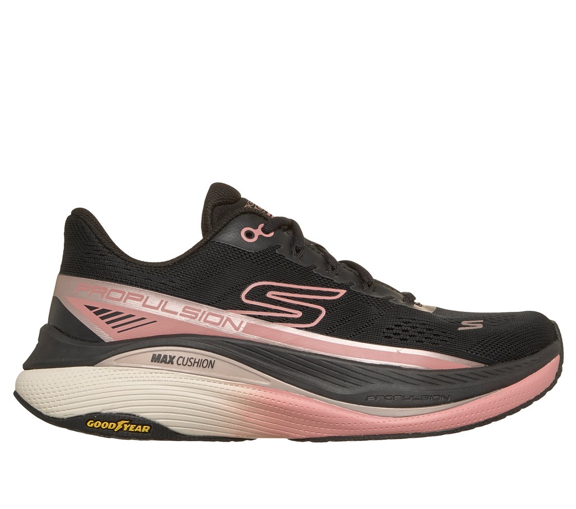 MAX CUSHIONING PROPULSION, BLACK/ROSE GOLD Footwear Lateral View