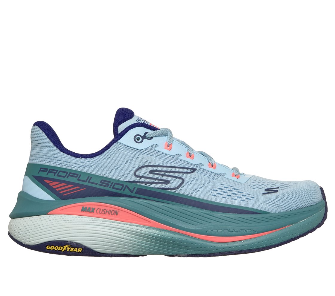 MAX CUSHIONING PROPULSION, LT.BLUE/NAVY Footwear Lateral View