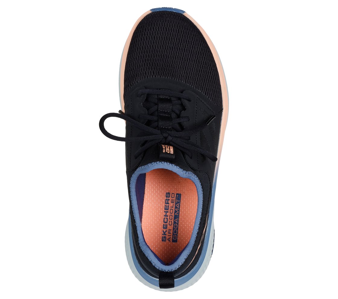 GO RUN ELEVATE 2.0 - ARTESIA, BLACK/BLUE/ORANGE Footwear Top View