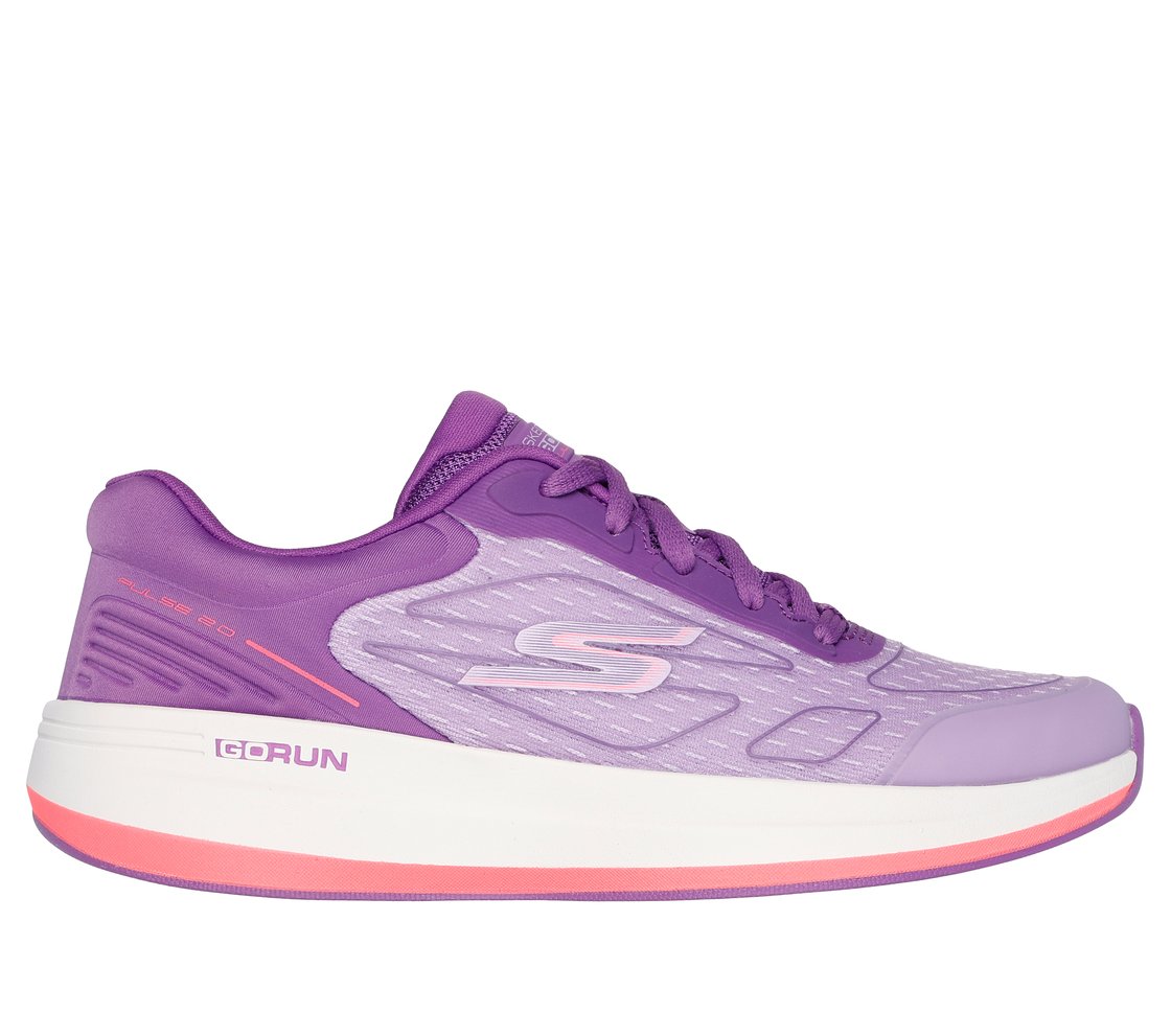 GO RUN PULSE 2.0 - CORSS ROAD, PURPLE/PINK Footwear Lateral View