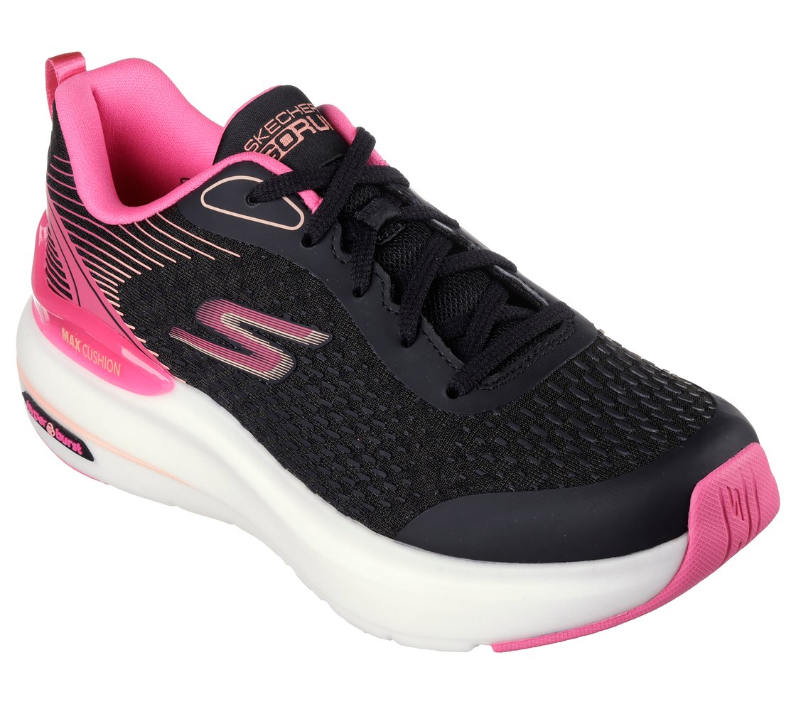 MAX CUSHIONING HYPER BURST, BLACK/HOT PINK Footwear Right View