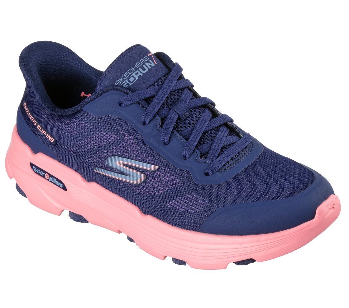 GO RUN 7.0 - BENTON, NVY/PNK Footwear Right View