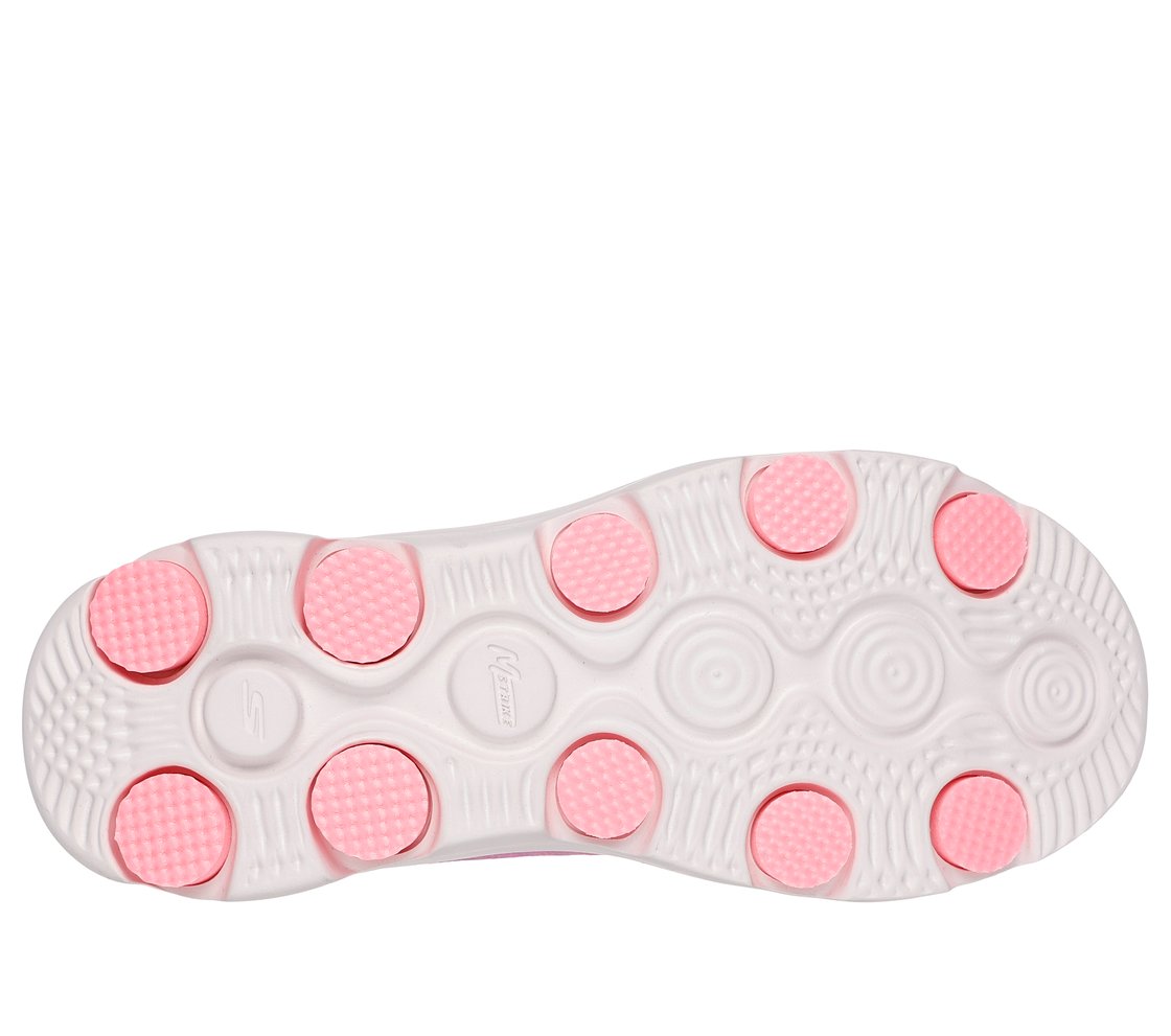 GO RUN 7, BLACK/PINK Footwear Bottom View