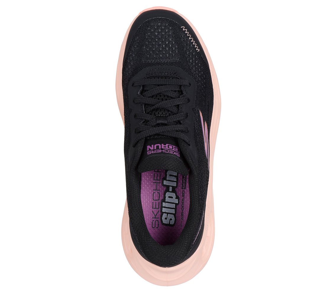 MAX CUSHIONING GLIDE-STEP - H, BLACK/PURPLE Footwear Top View