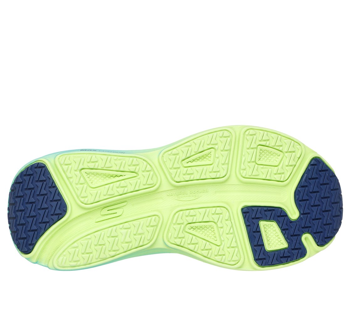 MAX CUSHIONING ENDEAVOUR - HA, NAVY/LIME Footwear Bottom View