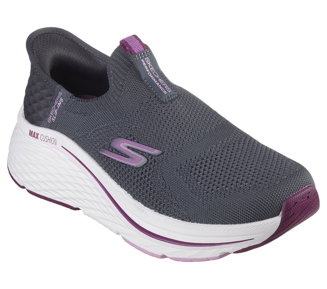 MAX CUSHIONING ELITE 2.0 - ET, CHARCOAL /BURGUNDY Footwear Right View