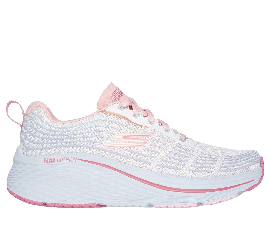 MAX CUSHIONING ELITE 2, WHITE/BLUE/PINK Footwear Lateral View