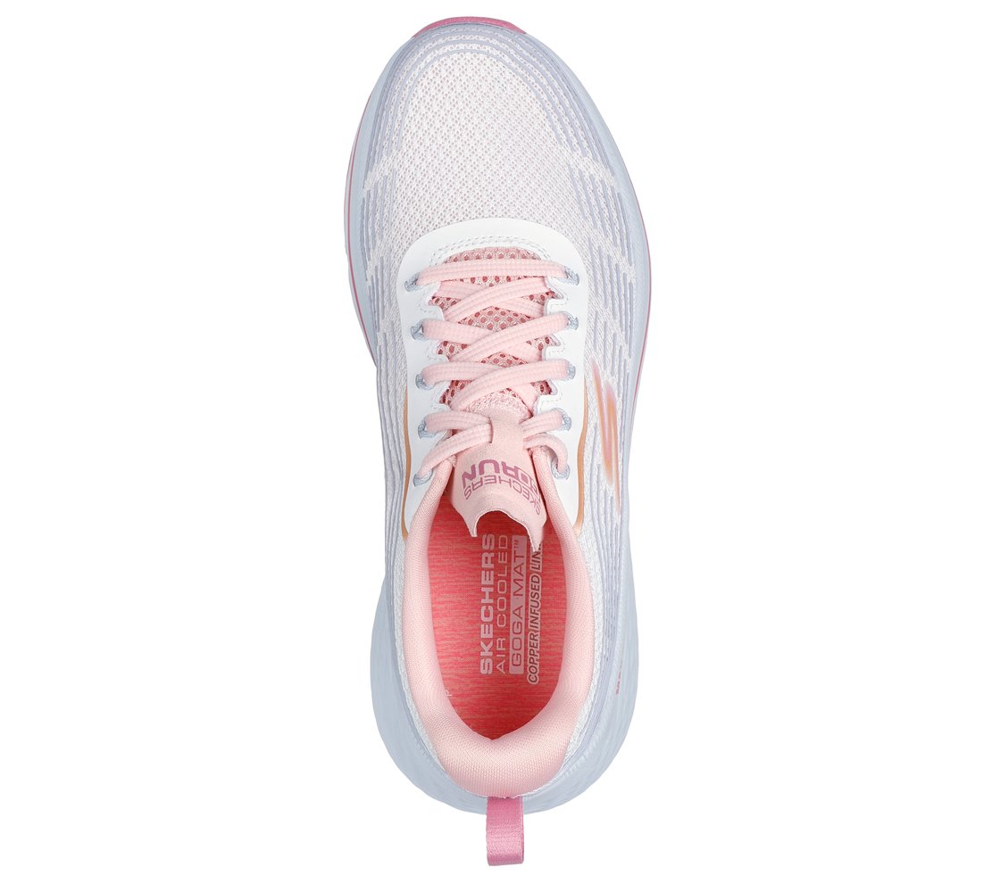 MAX CUSHIONING ELITE 2, WHITE/BLUE/PINK Footwear Top View