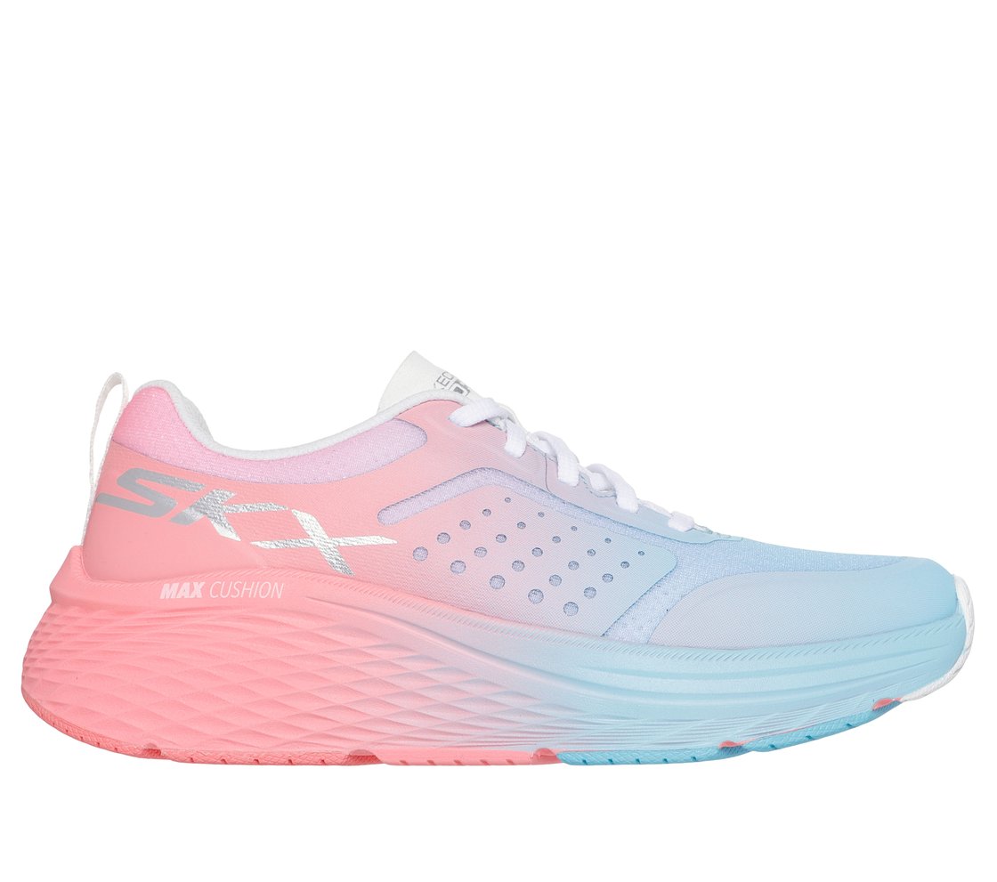 MAX CUSHIONING ELITE 2, PINK/BLUE Footwear Lateral View