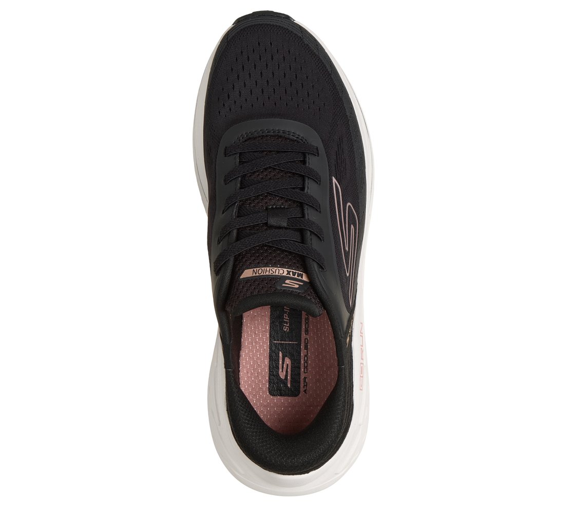MAX CUSHIONING ELITE 3 - LENA, BLACK/PINK Footwear Top View