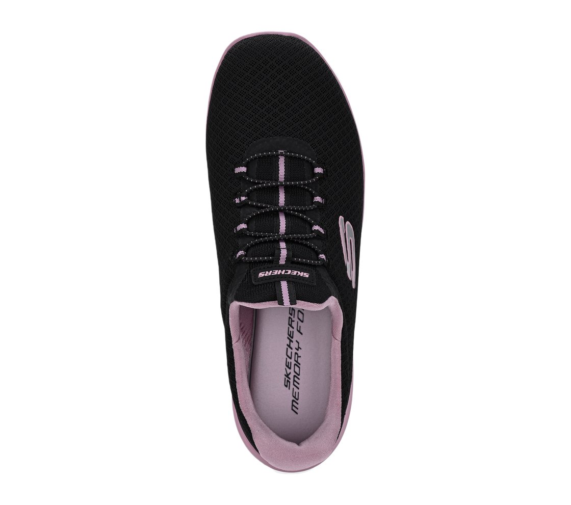 SUMMITS, BLACK/MAUVE Footwear Lateral View