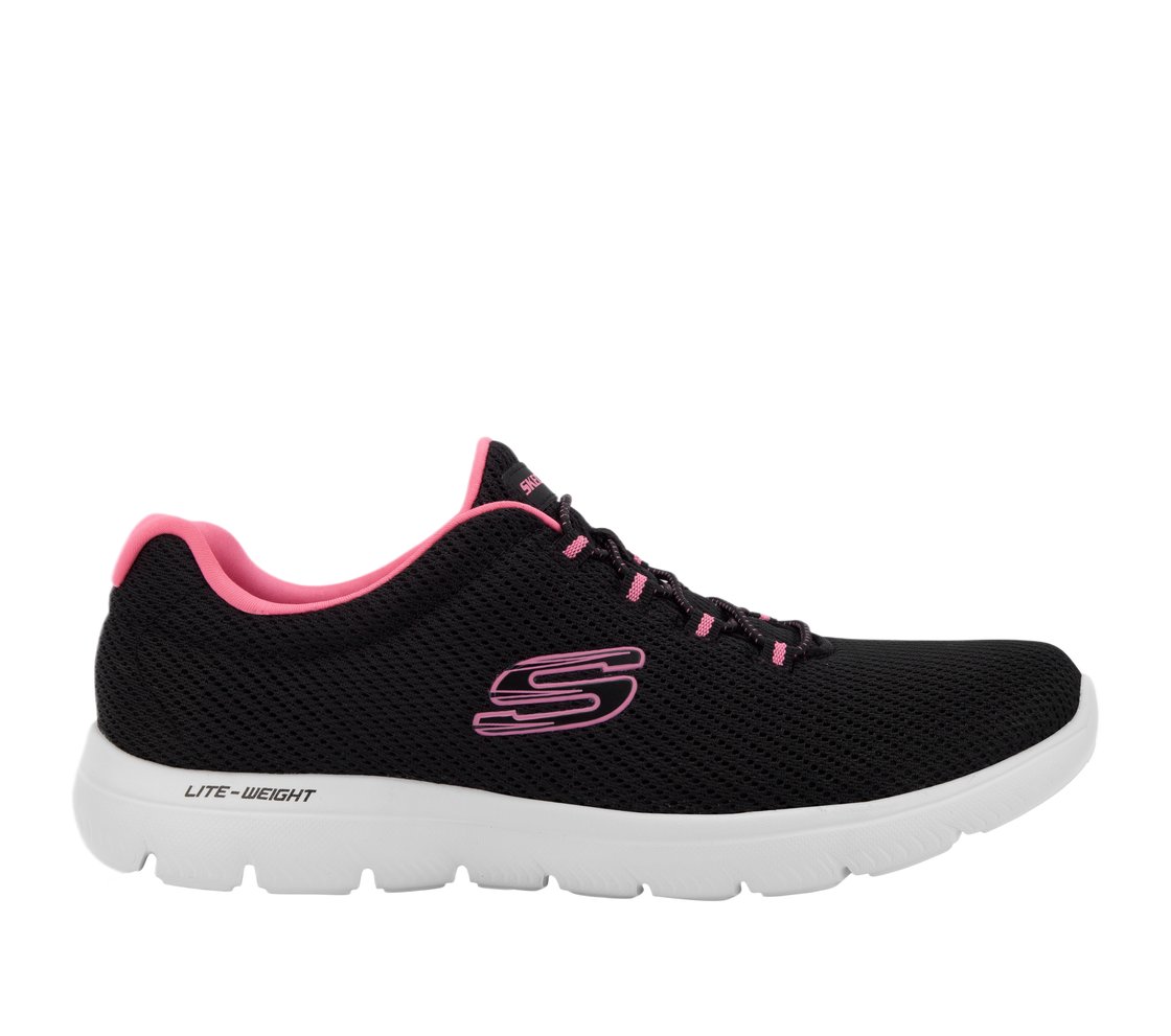SUMMITS - QUICK LAPSE, BLACK/CORAL Footwear Lateral View