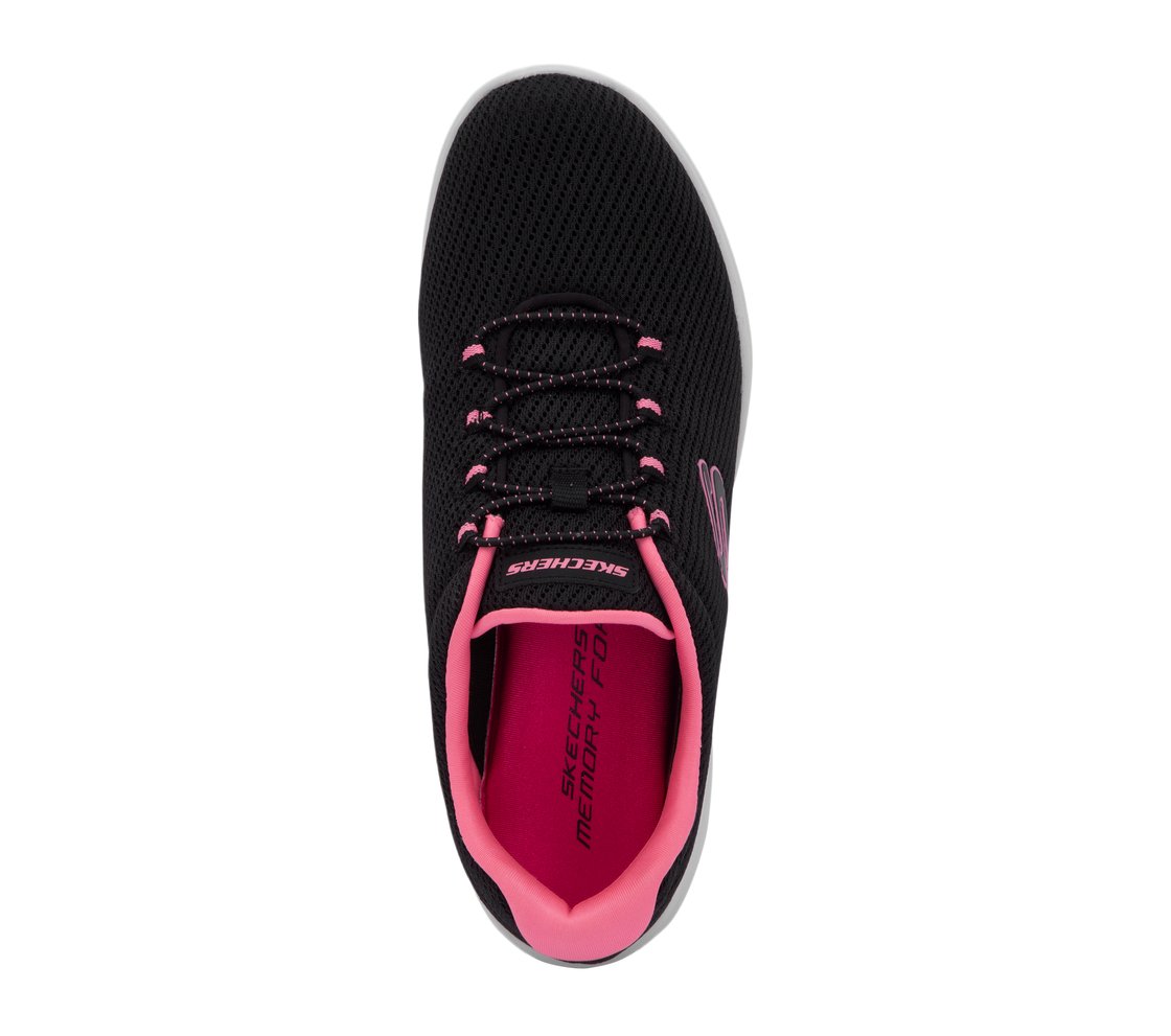 SUMMITS - QUICK LAPSE, BLACK/CORAL Footwear Top View