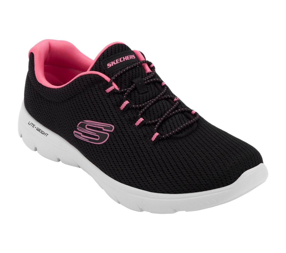 SUMMITS - QUICK LAPSE, BLACK/CORAL Footwear Right View