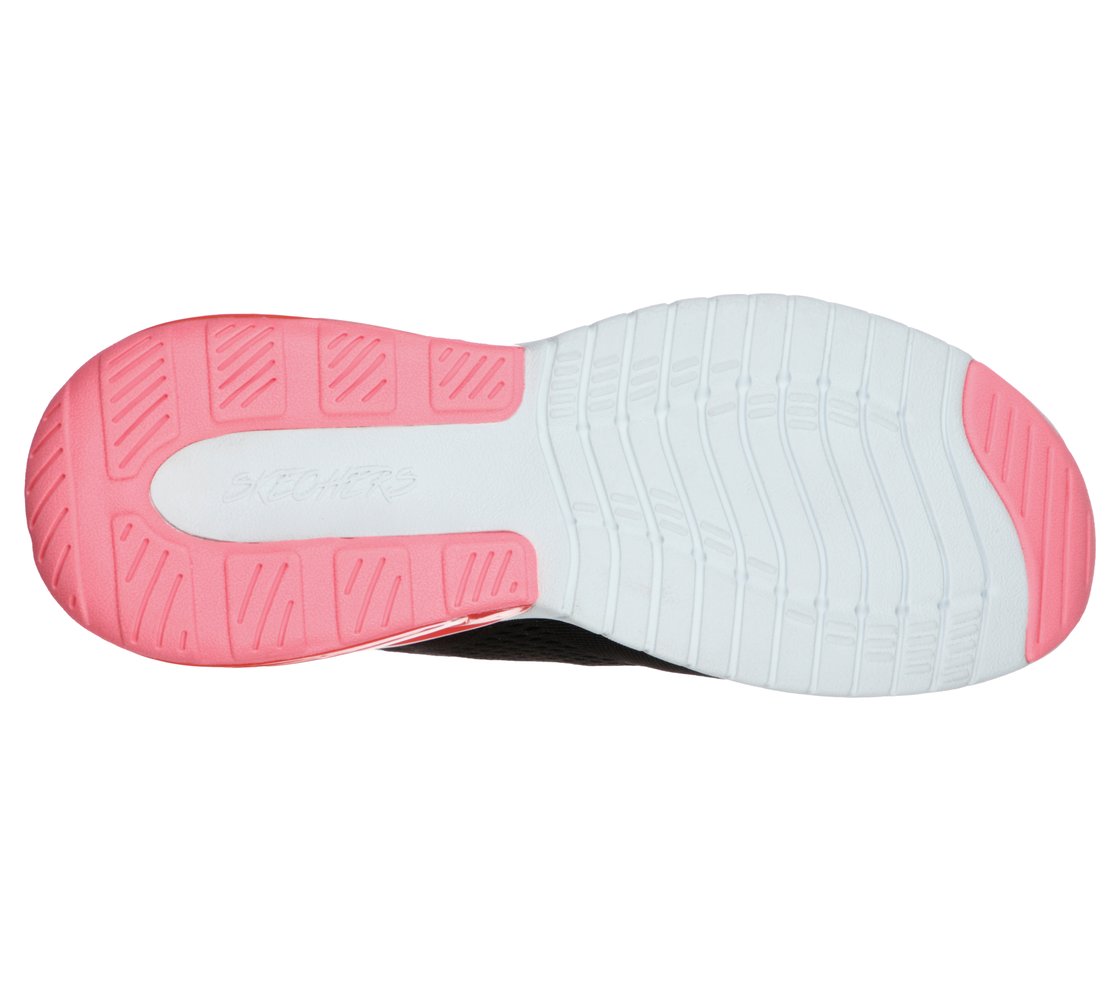 SKECH-AIR STRATUS-WIND BREEZE, BLACK/HOT PINK Footwear Bottom View
