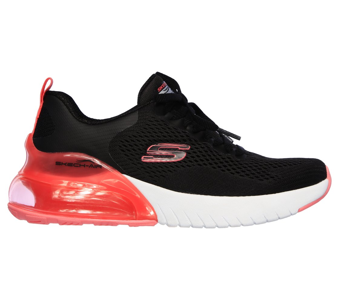 SKECH-AIR STRATUS-WIND BREEZE, BLACK/HOT PINK Footwear Right View