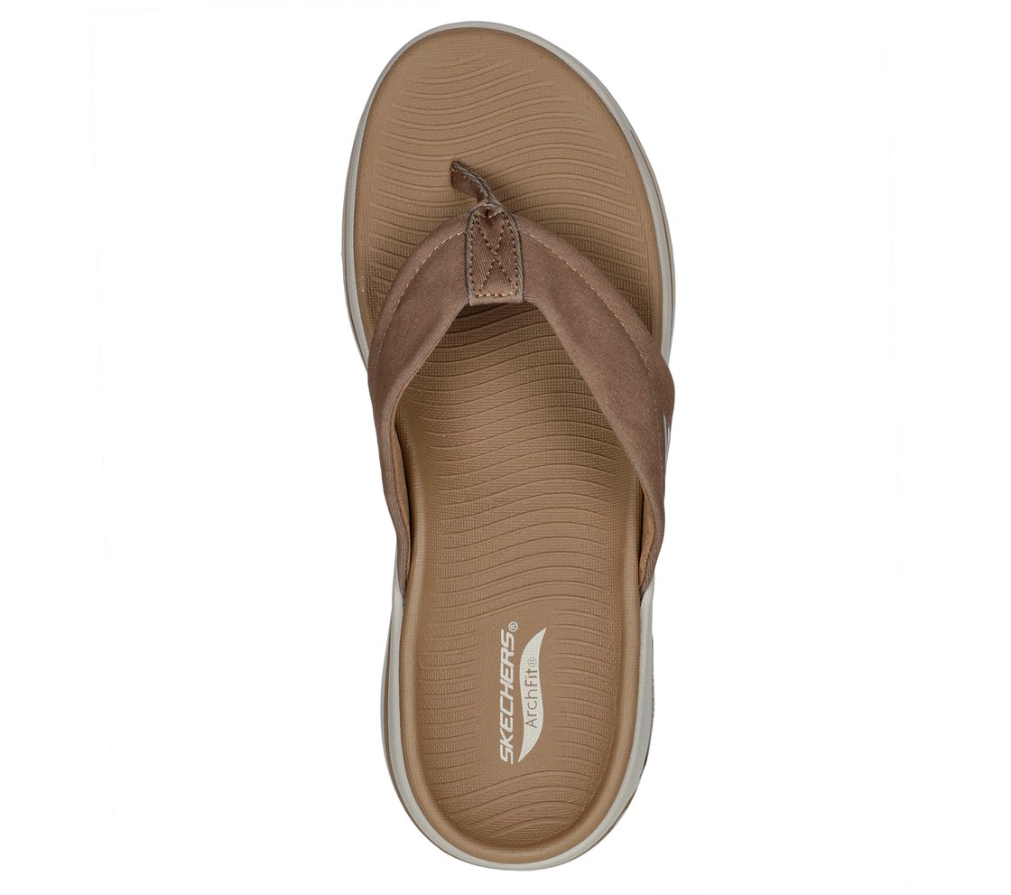 SKECHERS GO WALK ARCH FIT - ASTOUND, TAN Footwear Top View